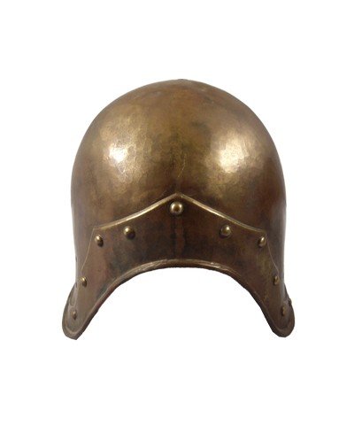 Game Of Thrones Helmet TV Memorabilia: Acquired from HBO's hit franchise series, Game of Thrones - TV Series (2011 - Current ) is a very unique production used thin metal helmet. This helmet measures approximately 10" diameter and was used