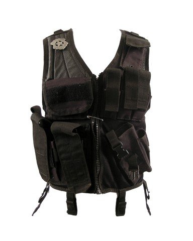 US Marshalls Tactical Vest Movie Costumes: From the thriller U.S. Marshalls (1998) starring Tommy Lee Jones, Robert Downey Jr. and Wesley Snipes is this production used black US Marshall tactical vest with a US Marshall badge on the front. Thi