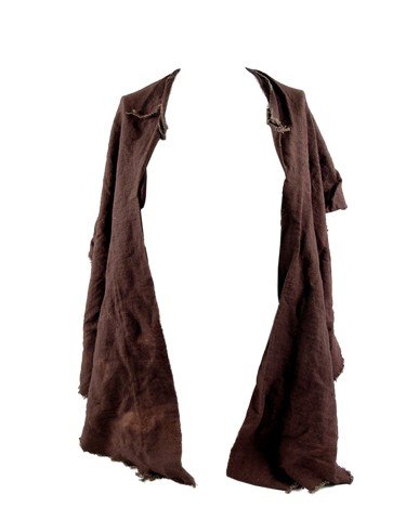 The Greatest Story Ever Told Jesus (Max Von Sydow): From the Academy Award winner, The Greatest Story Ever Told (1965) is Jesus (Max von Sydow) hero screen used brown cloth shawl. The shawl has two clips at the shoulders and includes the MGM studio tag