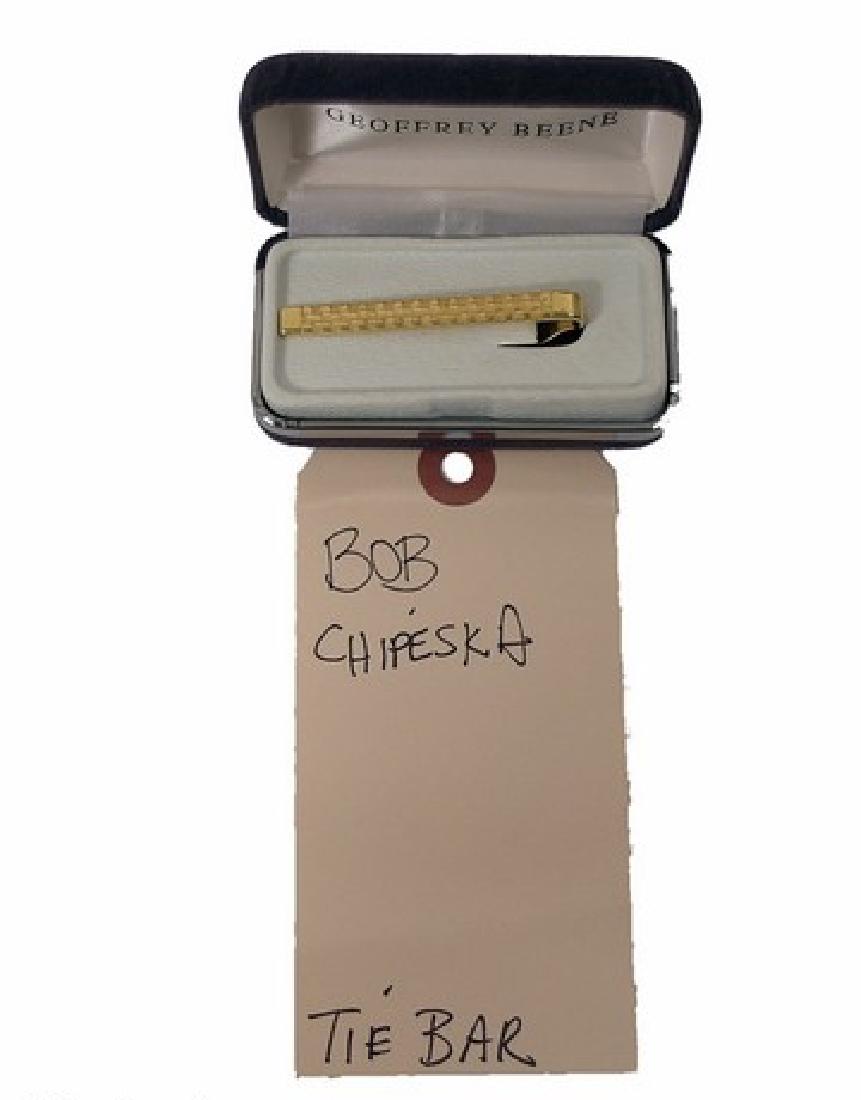 Bad Santa Bob (John Ritter) Movie Props: "Geoffrey Beene" Gold Tie Clip (screen worn by Bob (John Ritter).