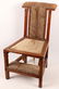 OAK DEER HIDE FOLDING DEVOTIONAL CHAIR