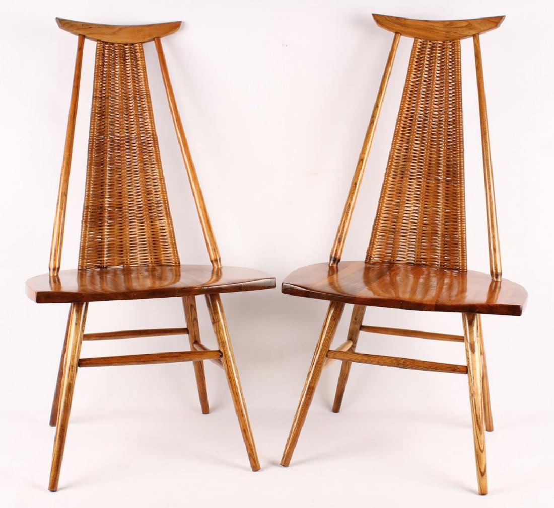 2 WOOD & WICKER CHAIRS (1 of 4)