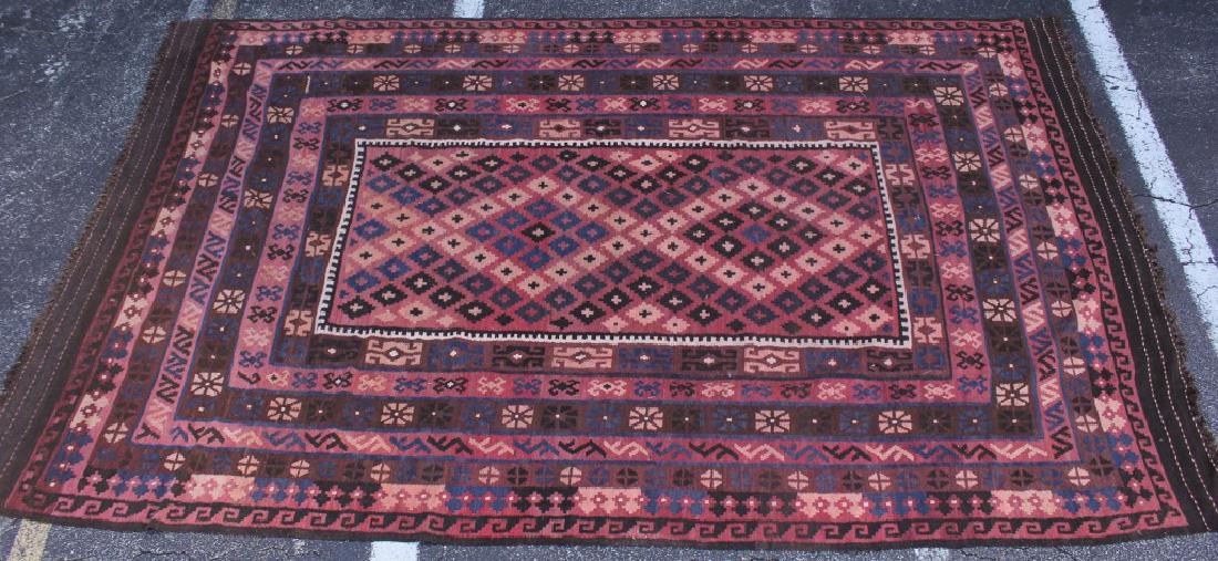 AFGHAN MIAMANA KILIM RUG: AFGHAN MIAMANA KILIM RUG Afgan Miamana Kilim rug with traditional pattern. Size: 124 x 71"