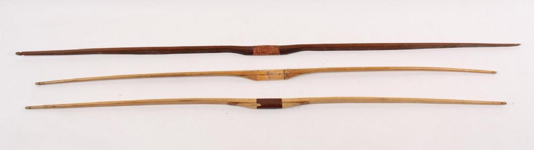 3 LARGE WOODEN LONG BOWS (1 of 4)