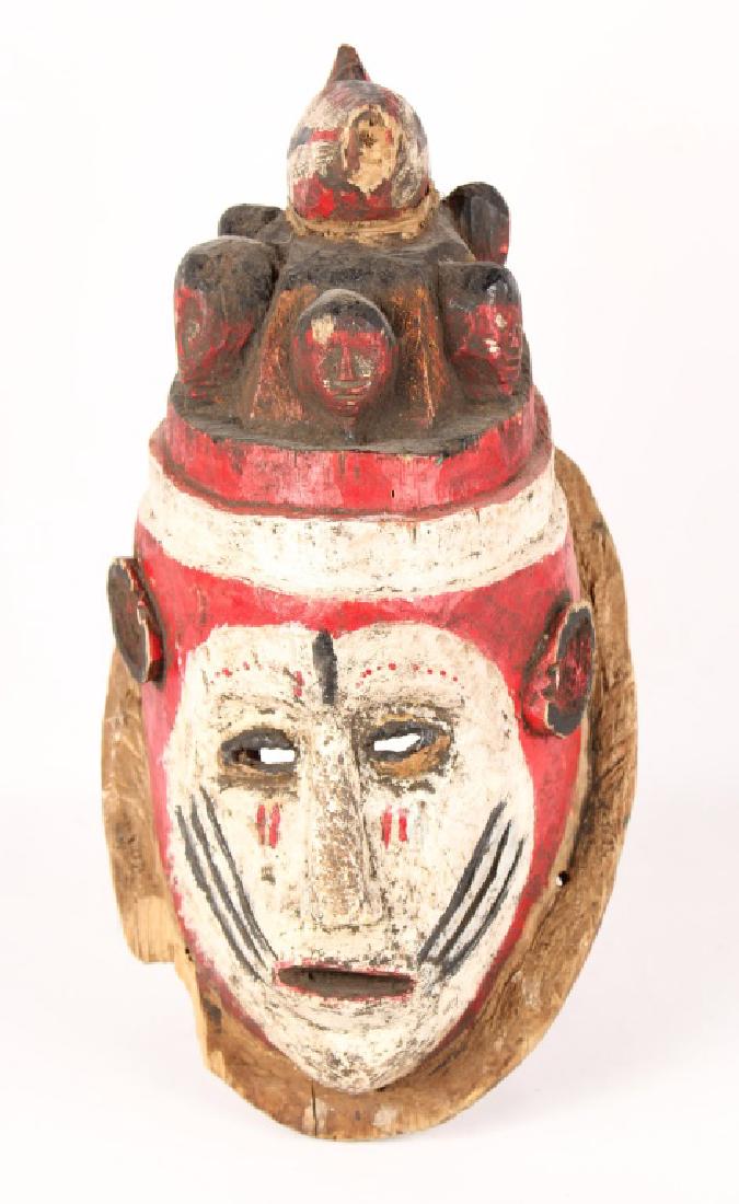 AFRICAN NIGERIAN CARVED WOOD MASK (1 of 4)