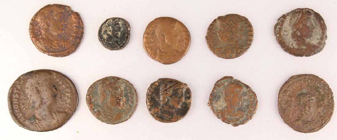 10 MIXED ANCIENT GREEK & ROMAN COPPER COINS (1 of 11)