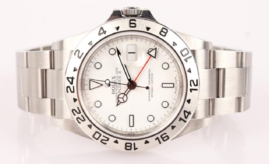 MEN'S STEEL WHITE ROLEX EXPLORER II WATCH 16570 (1 of 4)