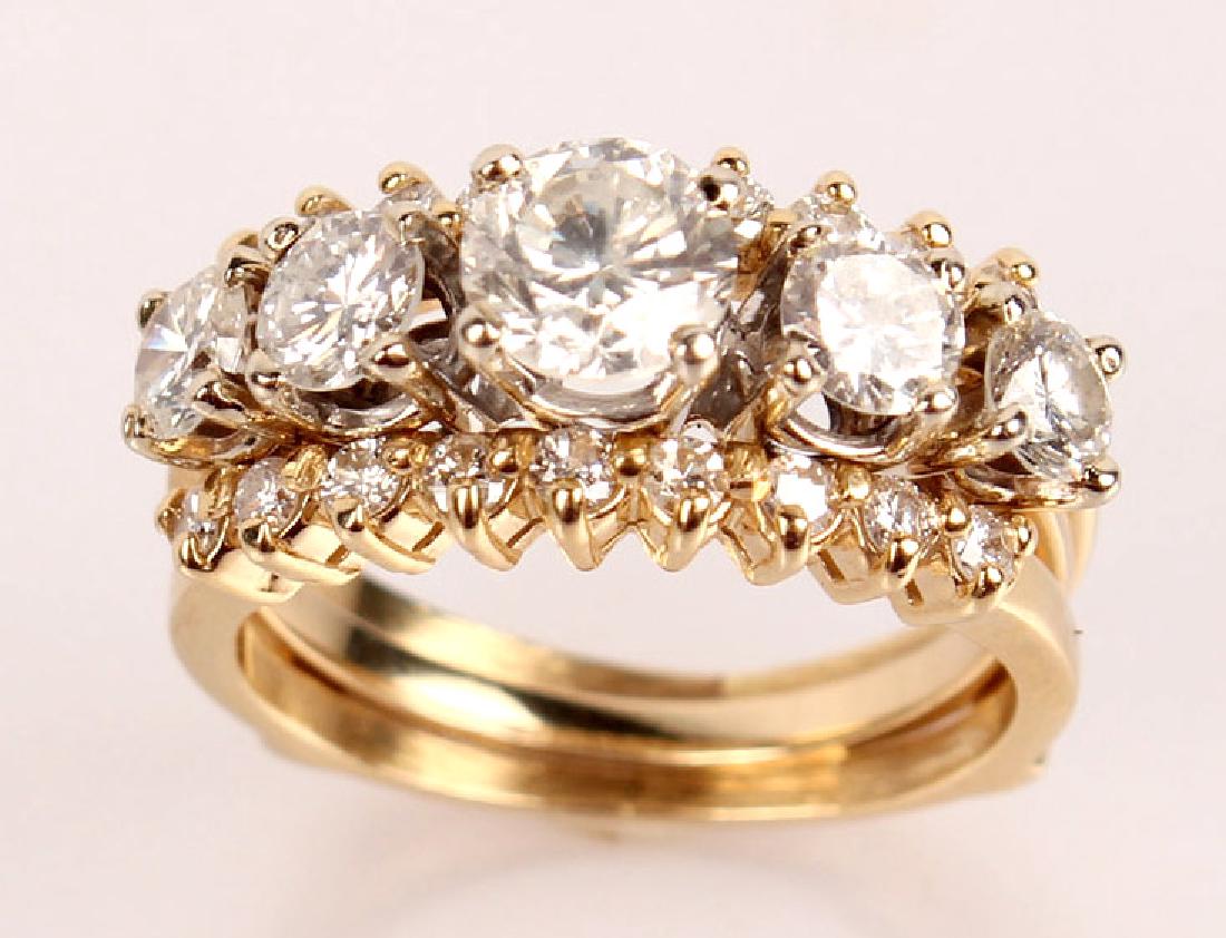 14K YELLOW GOLD 2.46CTW DIAMOND WEDDING SET (1 of 5)