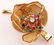 18K GOLD ROSE FLOWER WITH DIAMONDS RUBIES EMERALDS - 2
