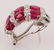18K WHITE GOLD RUBY AND DIAMOND EARRINGS - 2
