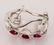 18K WHITE GOLD RUBY AND DIAMOND EARRINGS - 3