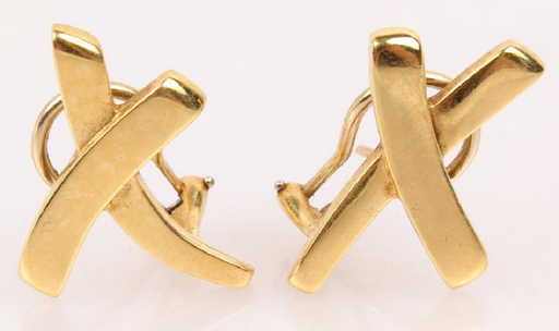 18k Gold Tiffany Co Paloma Pico X Earrings