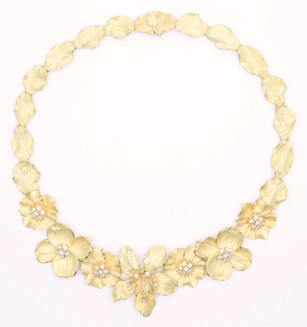 18K YELLOW GOLD TIFFANY & CO. DIAMOND NECKLACE (1 of 5)