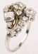 LADIES ANTIQUE PLATINUM DIAMOND SWIRL RING - 2