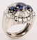 ANTIQUE PLATINUM DIAMOND SAPPHIRE RING