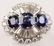ANTIQUE PLATINUM DIAMOND SAPPHIRE RING - 3