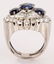 ANTIQUE PLATINUM DIAMOND SAPPHIRE RING - 4