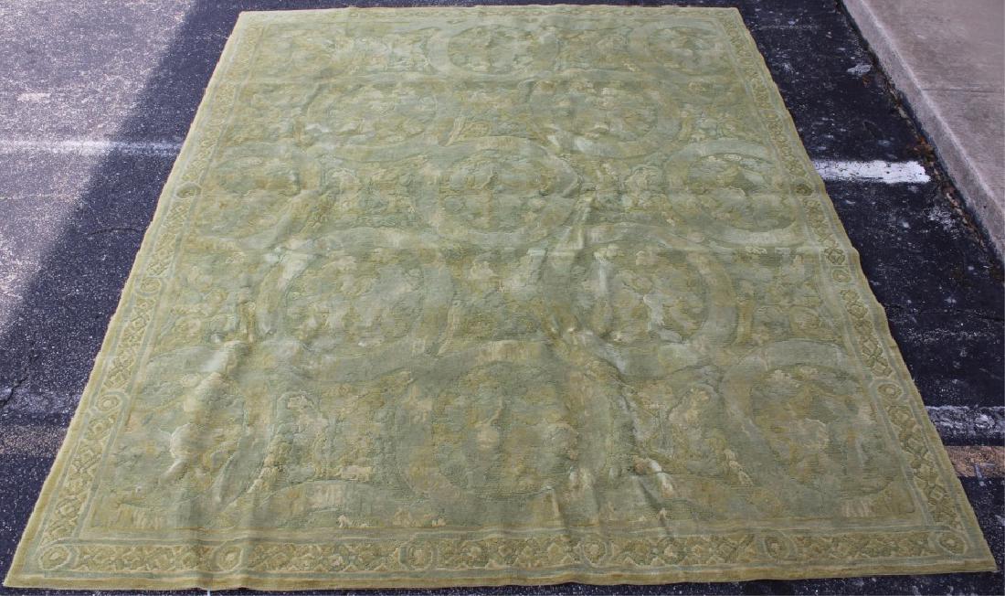 GREEN WOOL PILE RUG (1 of 4)