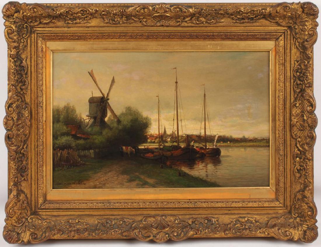 KRUSEMAN VAN ELTEN WINDMILL HARBOR OIL ON CANVAS (1 of 5)