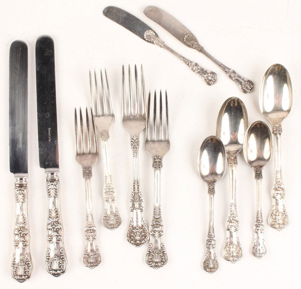 TIFFANY STERLING FLATWARE ENGLISH KING (1 of 8)