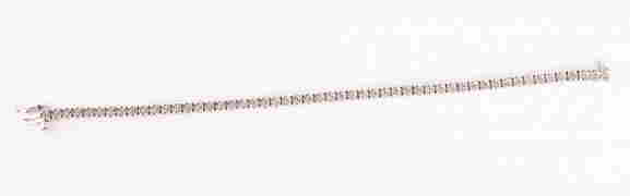 LADIES 14K WHITE GOLD DIAMOND TENNIS BRACELET (1 of 6)