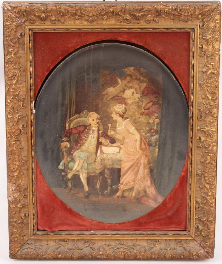 FRAMED 19TH C. CLASSICAL MOTIF PORCELAIN PLATE (1 of 3)