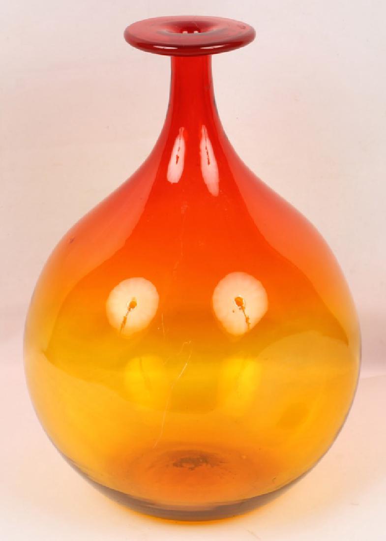 BLENKO ORANGE ART GLASS VASE (1 of 3)