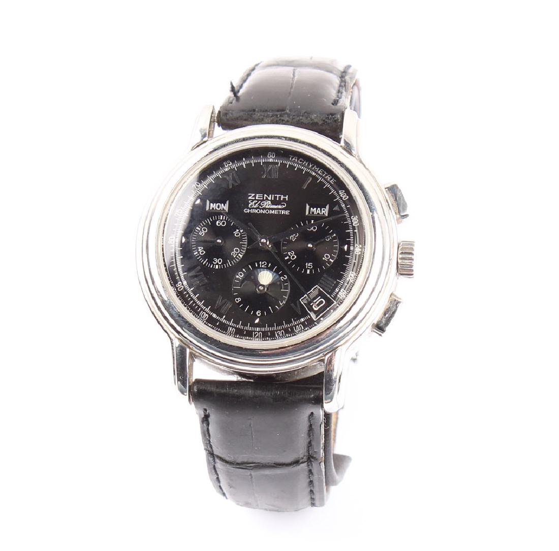 GENTLEMEN'S ZENITH EL PRIMERO MOONPHASE WRISTWATCH (1 of 8)