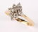 LADIES 14K YELLOW GOLD CLUSTER DIAMOND RING