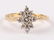LADIES 14K YELLOW GOLD CLUSTER DIAMOND RING - 2