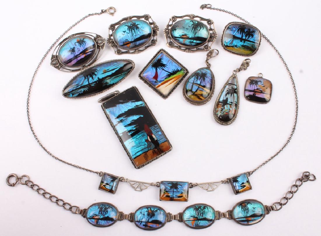 MIXED STERLING SILVER & BUTTERFLY WING JEWELRY (1 of 5)