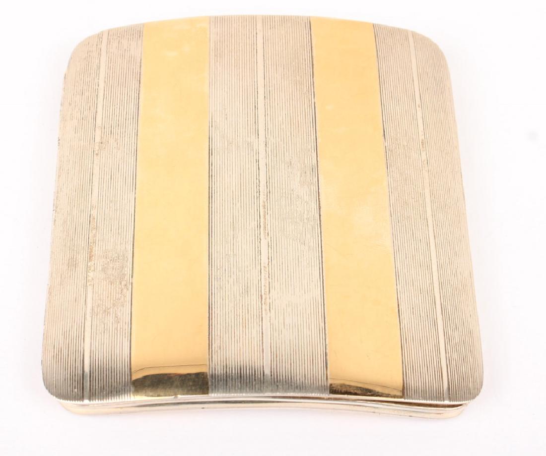 HALLMARKED STERLING SILVER & GOLD CIGARETTE CASE (1 of 7)