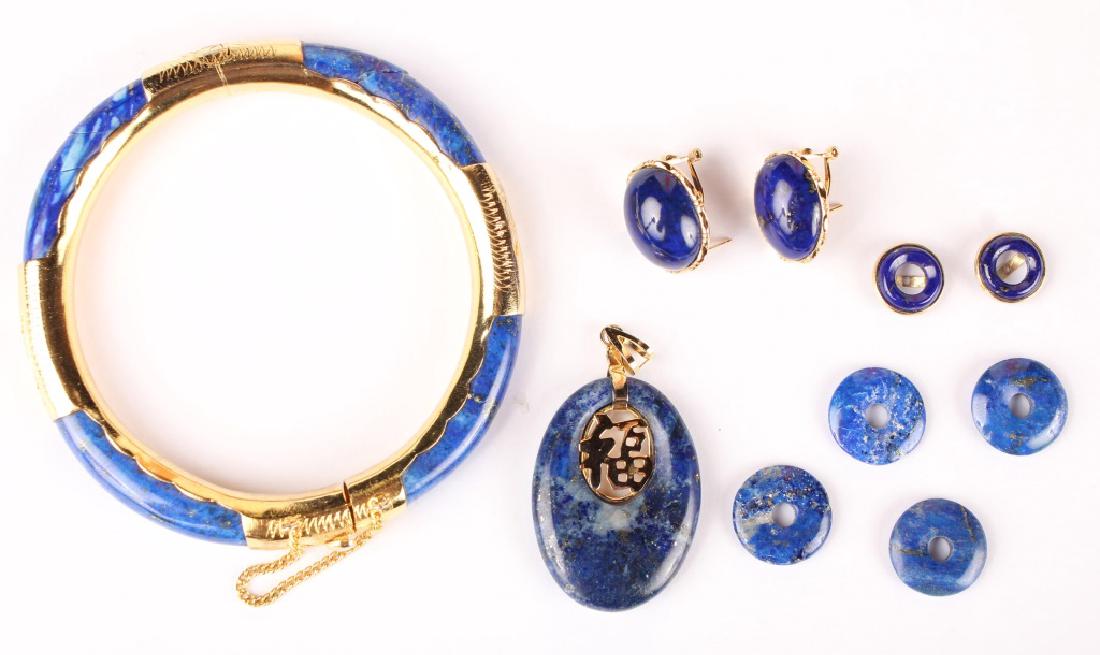 LADIES YELLOW GOLD & BLUE LAPIS JEWELRY (1 of 5)