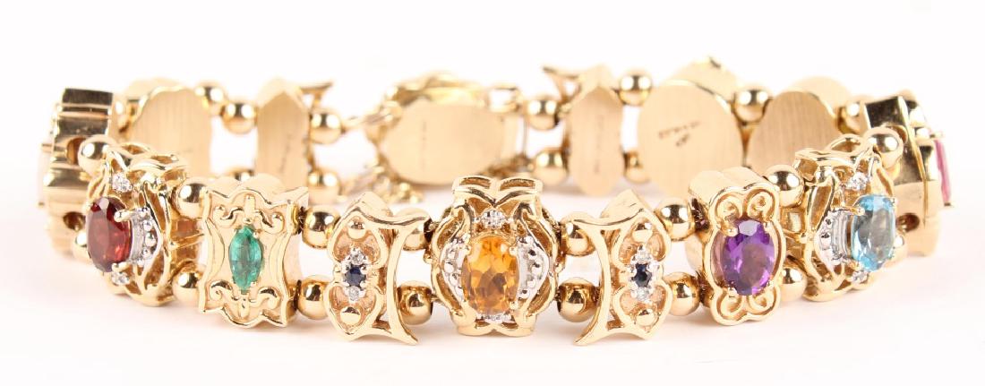 14KT YELLOW GOLD SLIDE CHARM BRACELET (1 of 9)