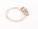 ANTIQUE .900 PLATINUM 3 DIAMOND RING - 4