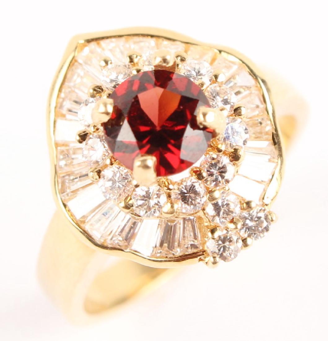 18K YELLOW GOLD & DIAMOND SEMI MOUNT RING (1 of 3)