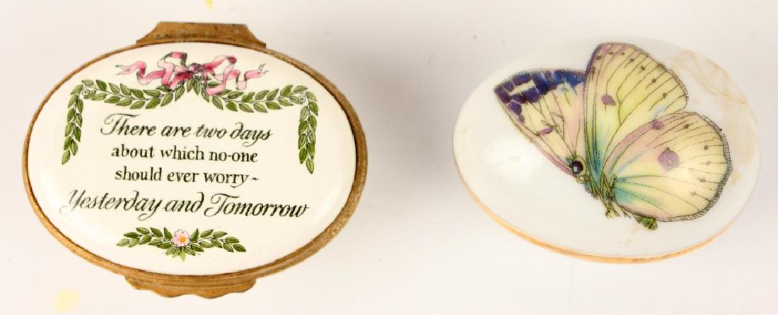 PAIR OF OVAL ENAMEL BOXES BILSTON BATTERSEA (1 of 4)