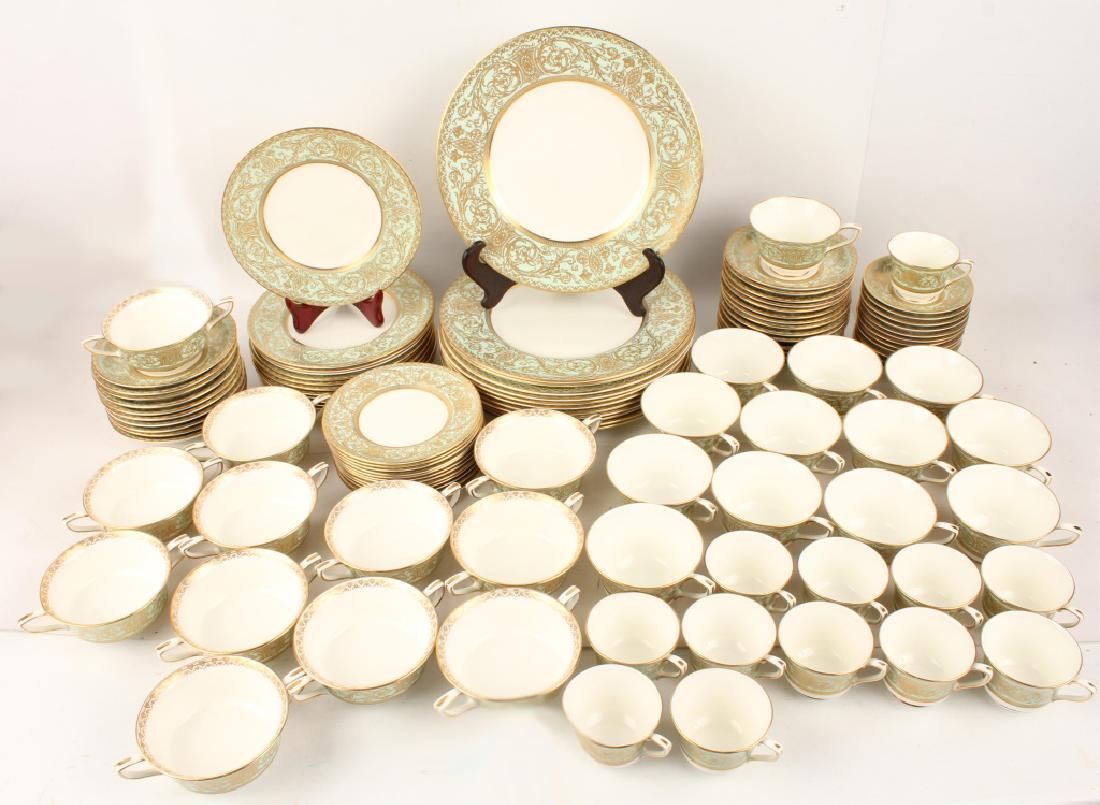 109 PIECE ROYAL WORCESTER EMBASSY LIGHT GREEN SET (1 of 6)