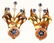14K TWO TONE DIAMOND & SAPPHIRE ART DECO EARRINGS