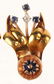 14K TWO TONE DIAMOND & SAPPHIRE ART DECO EARRINGS - 3