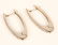 14K YELLOW GOLD DIAMOND HOOP EARRINGS - 2