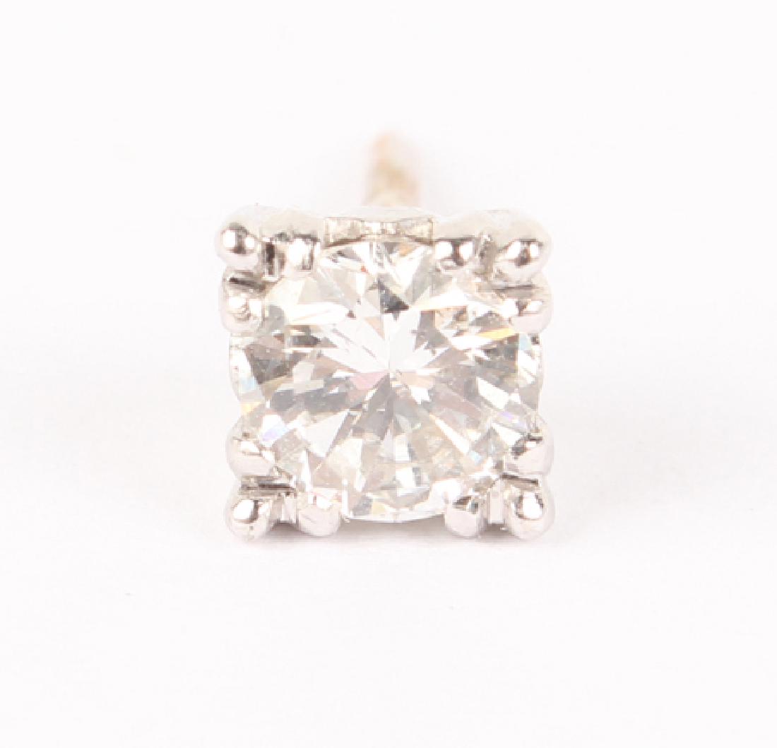 MEN'S 14K WHITE GOLD DIAMOND TIE TACK