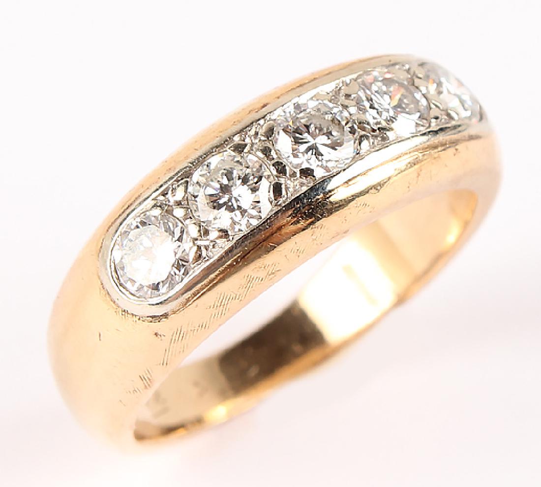 MEN'S 14K YELLOW GOLD DIAMOND BAND (1 of 5)