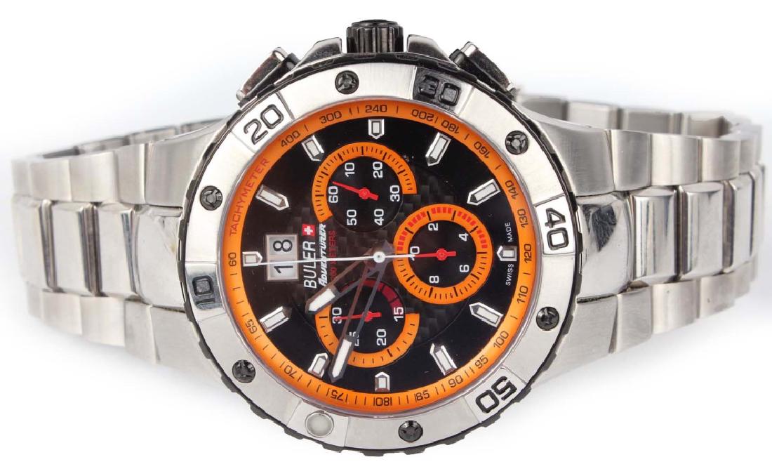 MEN'S STEEL BULER SWISS ADVENTURER WRISTWATCH (1 of 3)