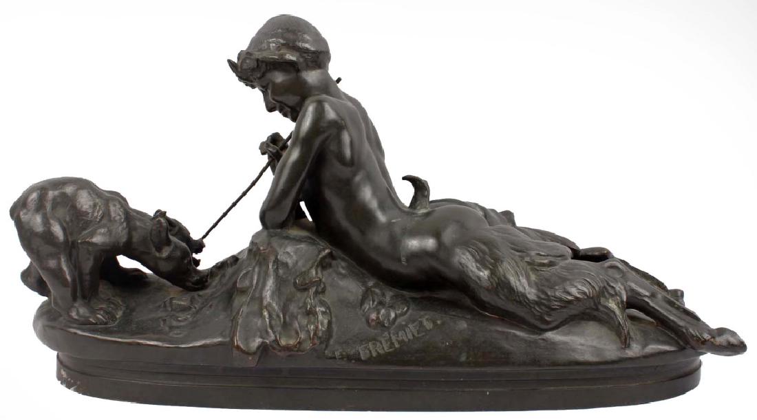 BRONZE PAN AND THE BEAR CUBS BY E. FREMIET (1 of 4)