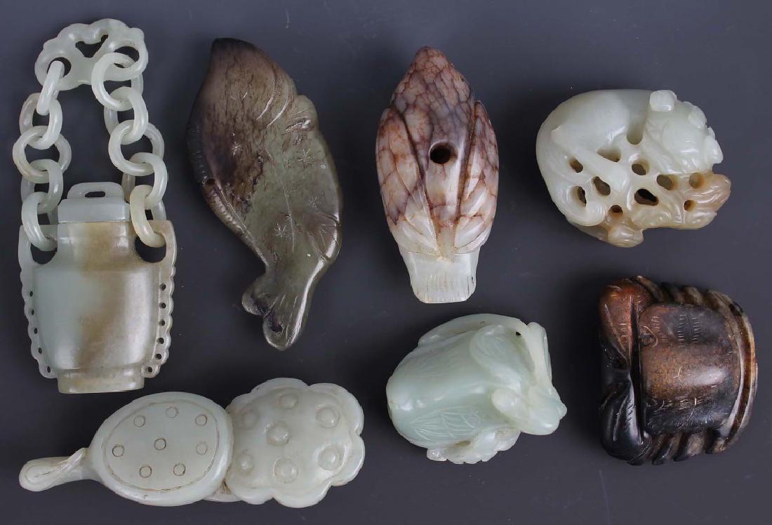 CHINESE JADE CARVINGS - LOT OF 7 (1 of 4)