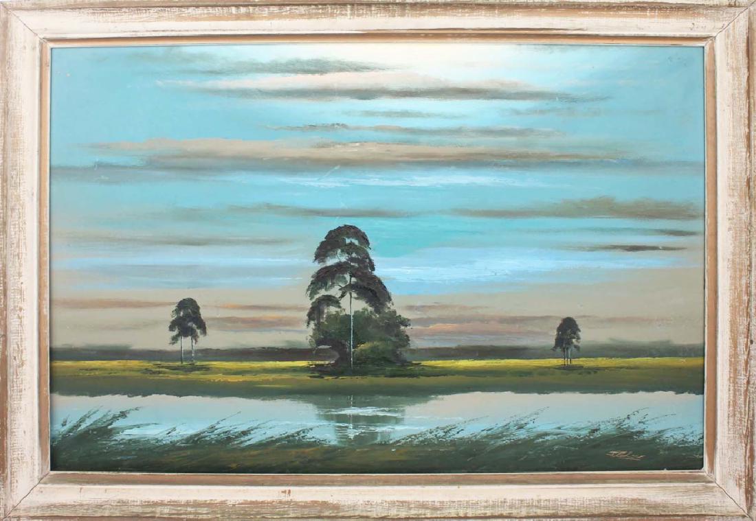 JAMES GIBSON FLORIDA HIGHWAYMEN MARSH OIL ON BOARD (1 of 4)