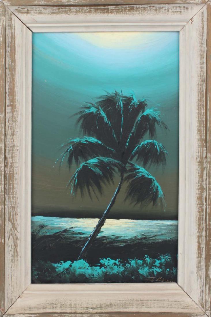 JAMES GIBSON FLORIDA HIGHWAYMEN BEACH OIL ON BOARD (1 of 3)