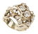 LADIES 14K GOLD DIAMOND CLUSTER RING - 2