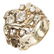 LADIES 14K GOLD DIAMOND CLUSTER RING - 3